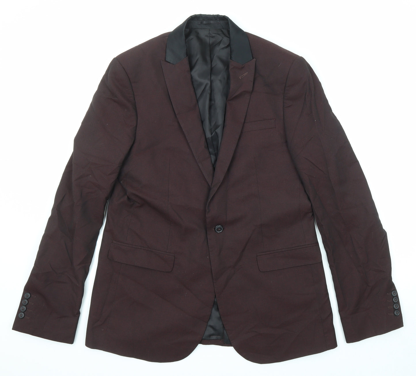 ASOS Mens Purple Polyester Jacket Suit Jacket Size 40 Regular