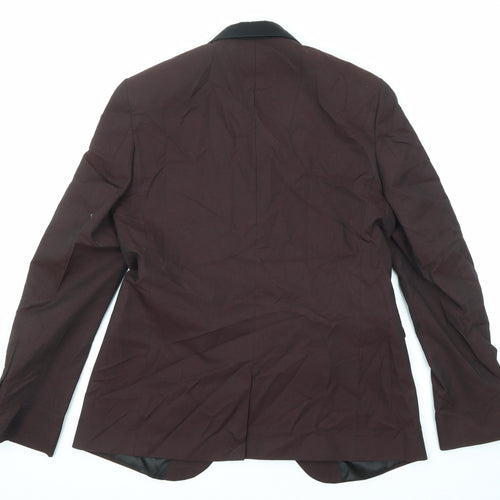 ASOS Mens Purple Polyester Jacket Suit Jacket Size 40 Regular
