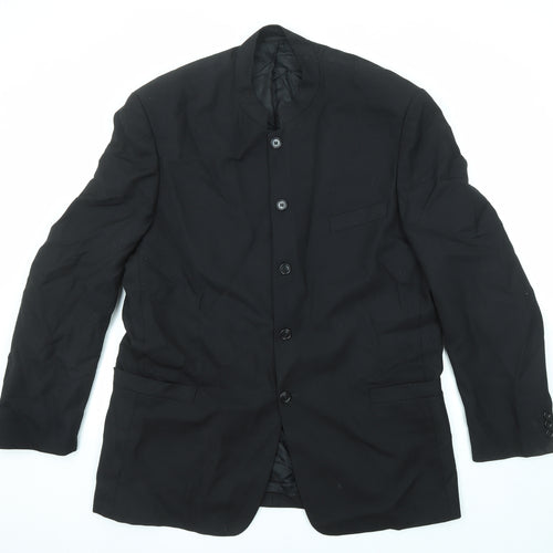 Ciro Citterio Mens Black Wool Jacket Suit Jacket Size 46 Regular