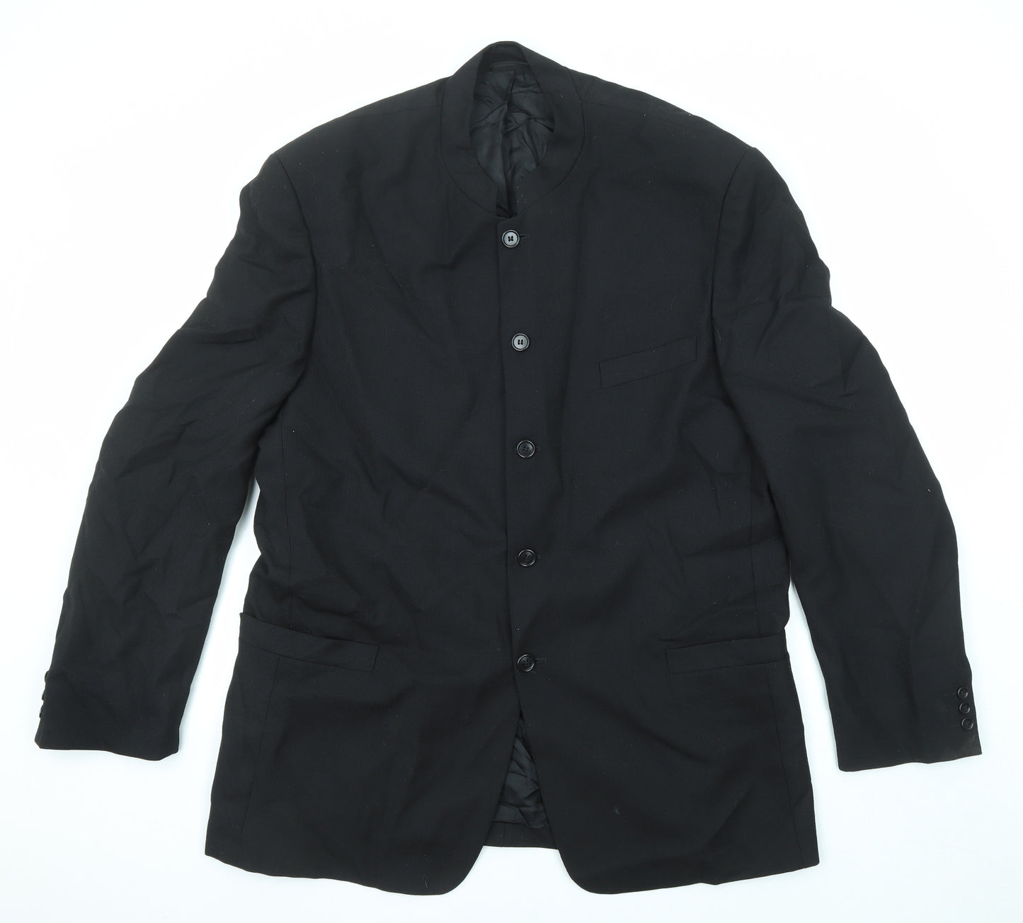 Ciro Citterio Mens Black Wool Jacket Suit Jacket Size 46 Regular