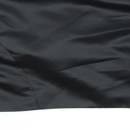 Debut Womens Black Jacket Blazer Size 12 - Flower Detail