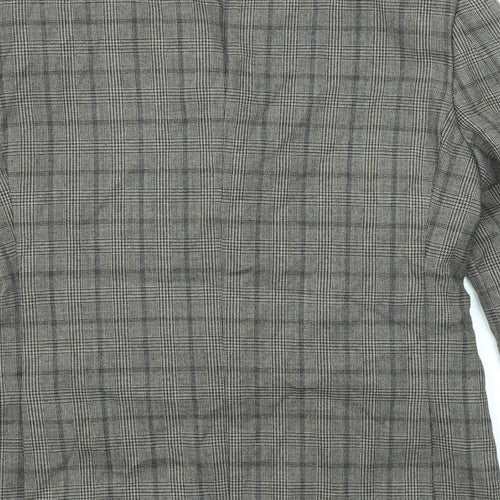 Skopes Mens Grey Plaid Wool Jacket Blazer Size 38 Regular