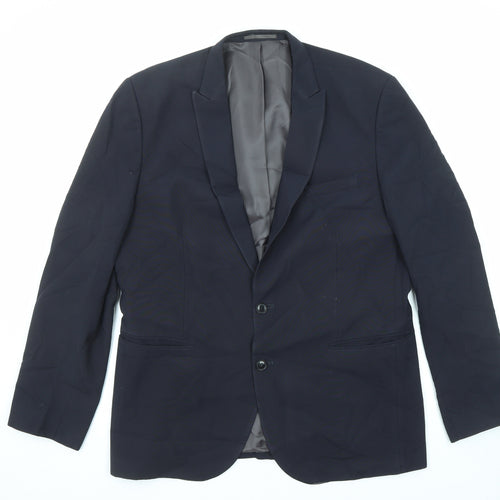 NEXT Mens Blue Polyester Jacket Blazer Size 44 Regular