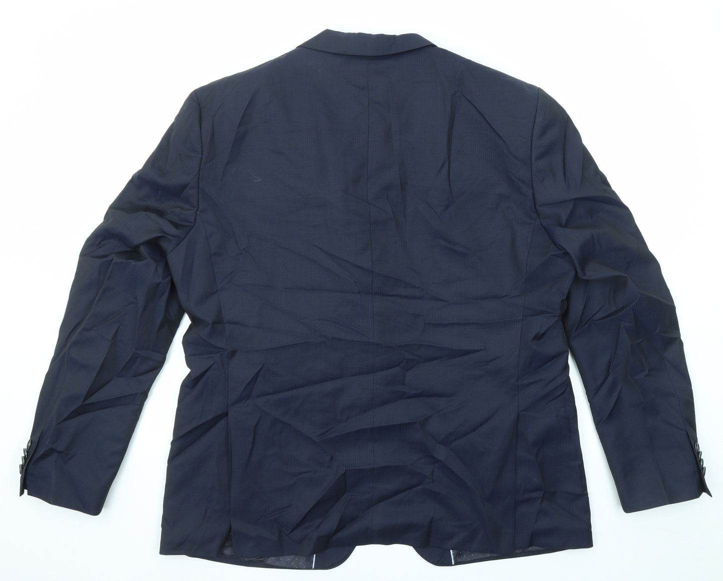 ROY ROBSON Mens Blue Wool Jacket Suit Jacket Size 56 Regular