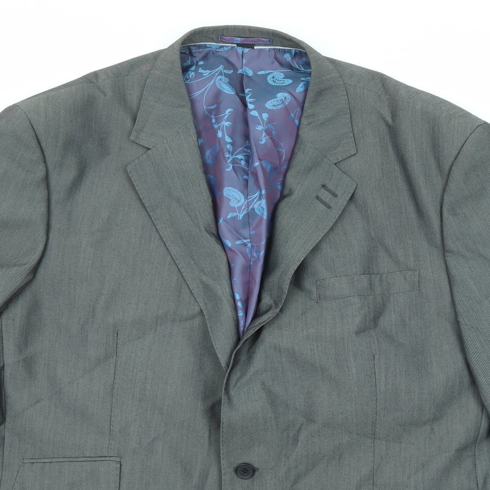 Jacamo Mens Grey Polyester Jacket Suit Jacket Size 50 Regular