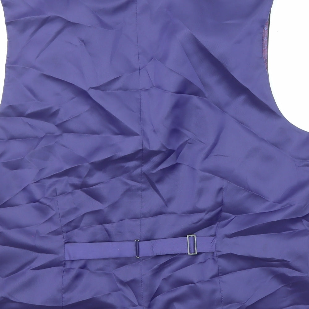 Gibson Mens Blue Wool Jacket Suit Waistcoat Size 48 Regular