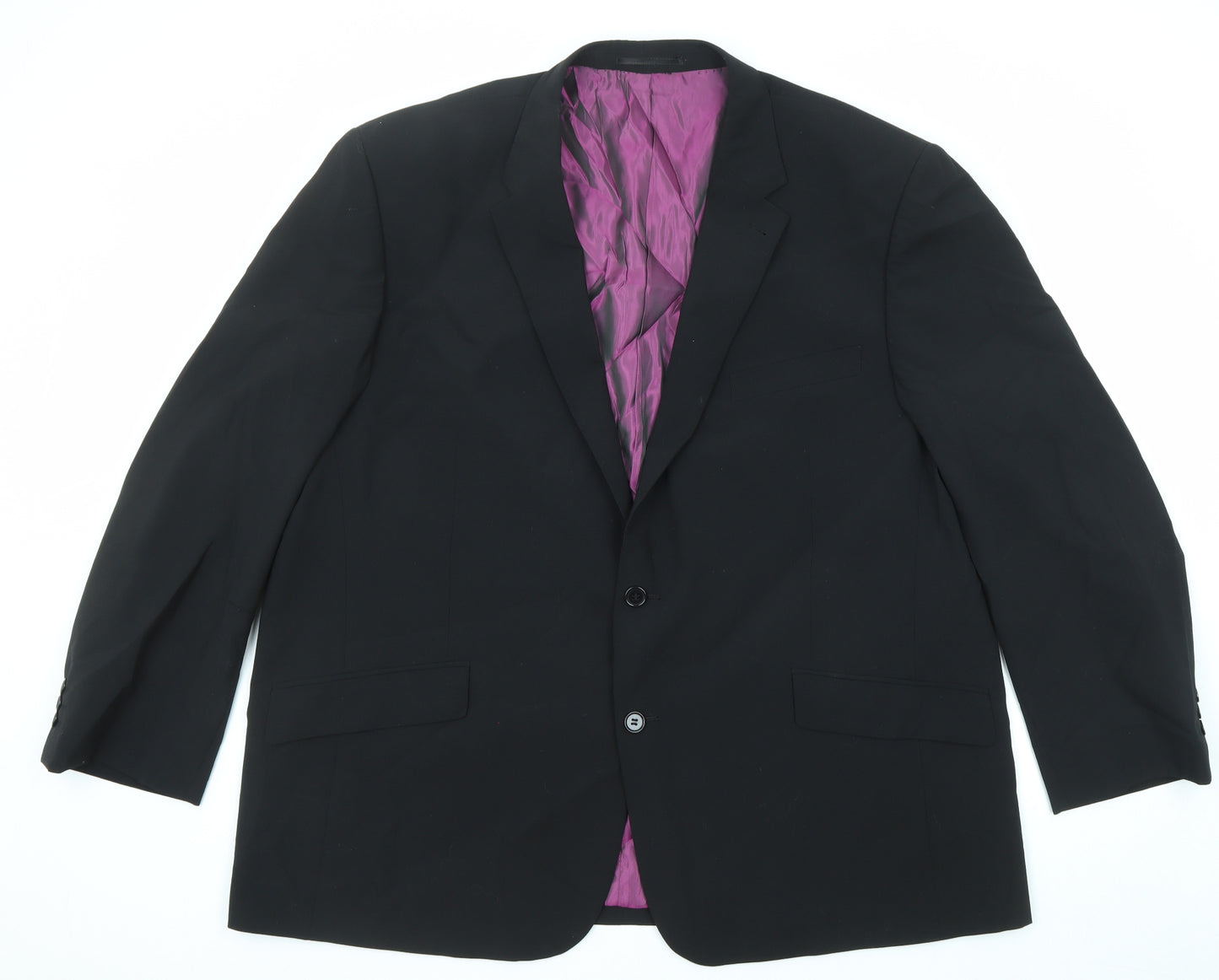 Skopes Mens Black Wool Jacket Suit Jacket Size 52 Regular