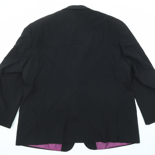 Skopes Mens Black Wool Jacket Suit Jacket Size 52 Regular