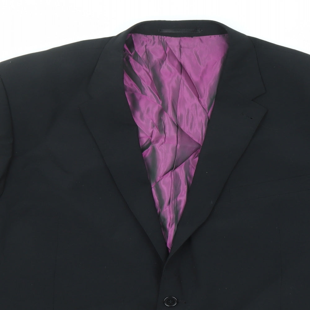 Skopes Mens Black Wool Jacket Suit Jacket Size 52 Regular