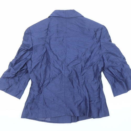 Minuet Womens Blue Jacket Blazer Size 10 Button