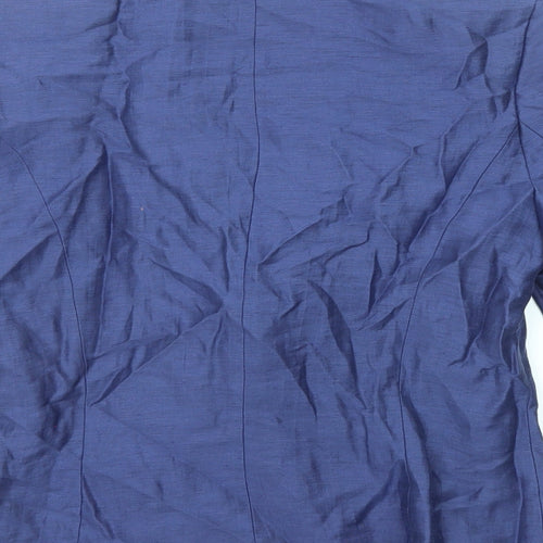 Minuet Womens Blue Jacket Blazer Size 10 Button