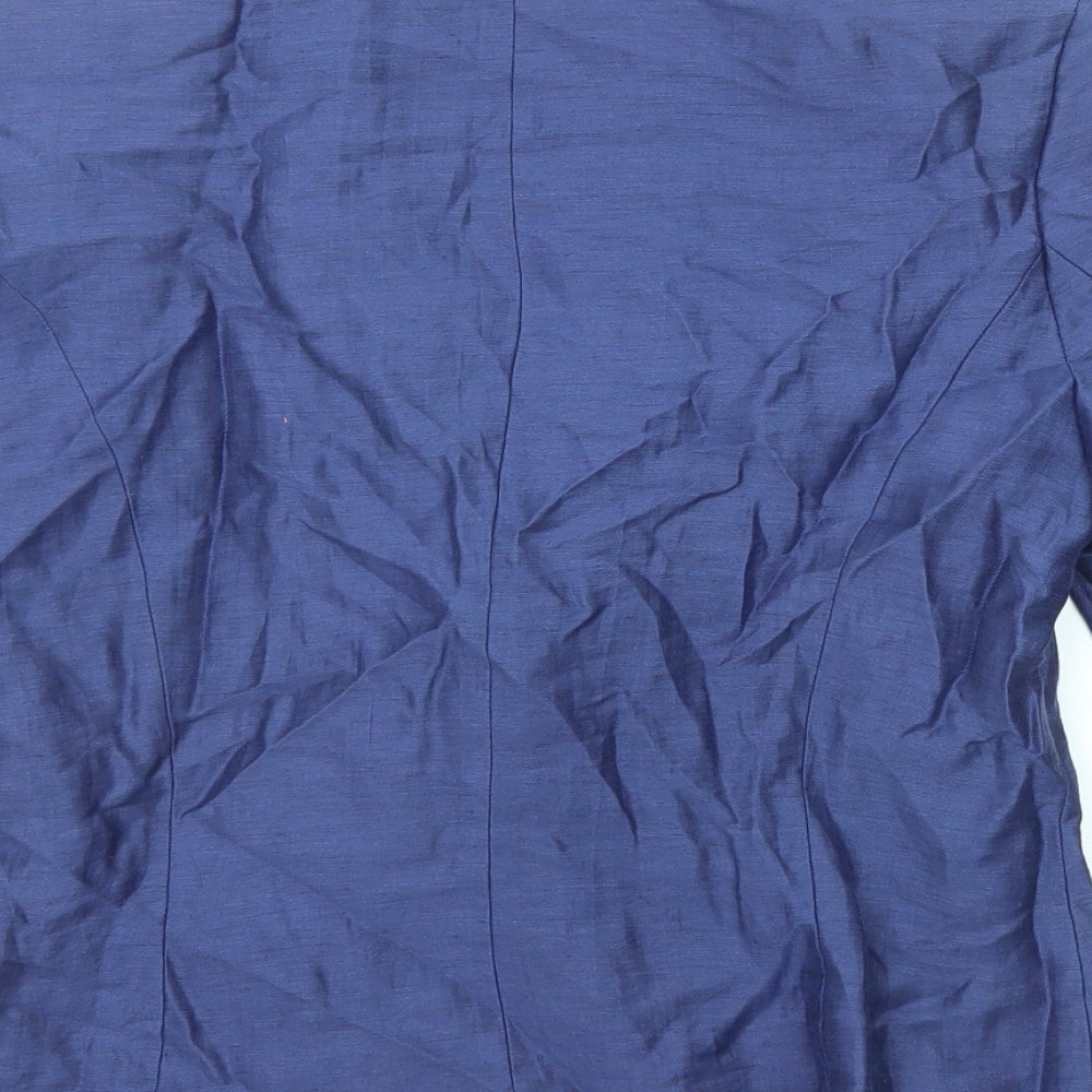 Minuet Womens Blue Jacket Blazer Size 10 Button