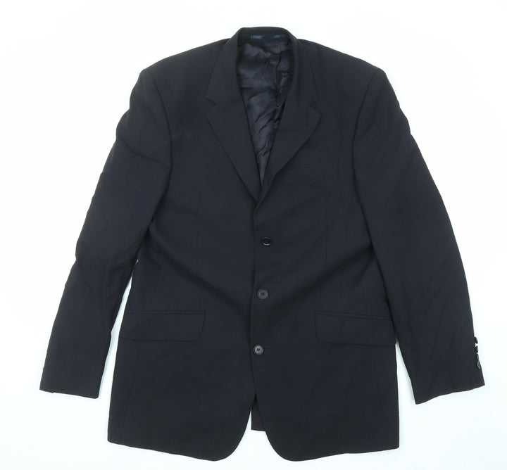 NEXT Mens Black Wool Jacket Suit Jacket Size 40 Regular