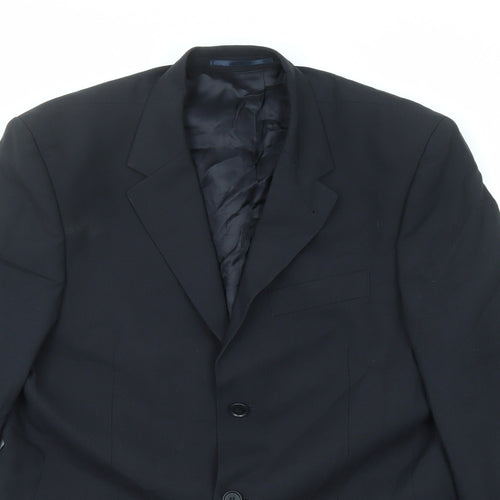 NEXT Mens Black Wool Jacket Suit Jacket Size 40 Regular