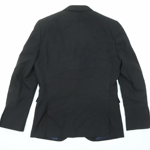 NEXT Mens Black Polyester Jacket Suit Jacket Size 40 Regular