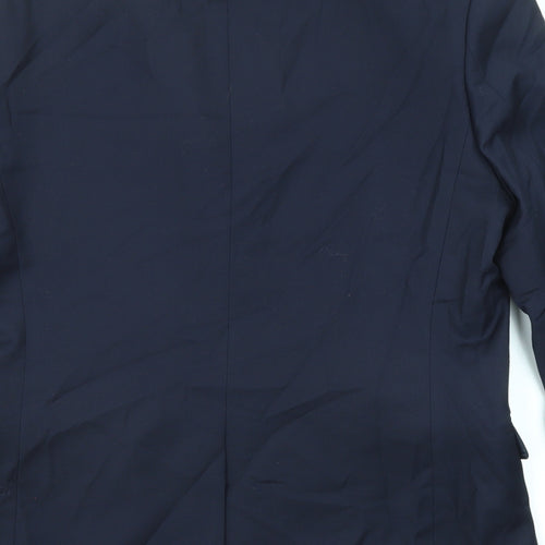 H&M Mens Blue Polyester Jacket Suit Jacket Size 50 Regular