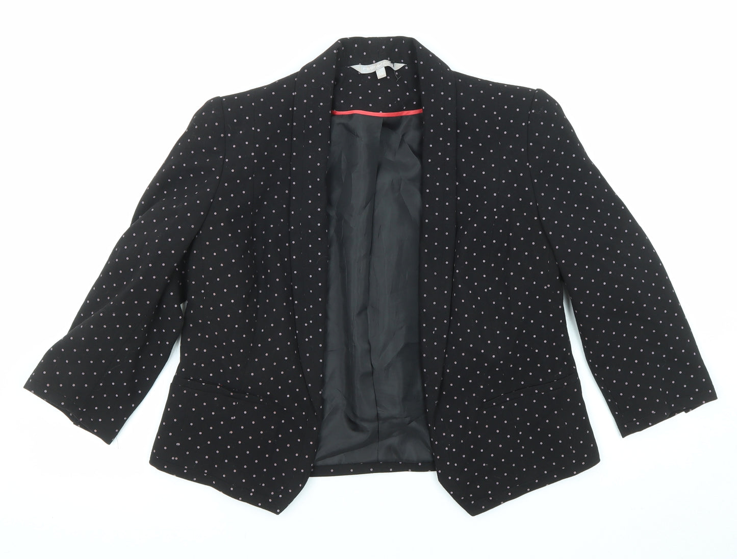 Red Herring Womens Black Polka Dot Jacket Blazer Size 10