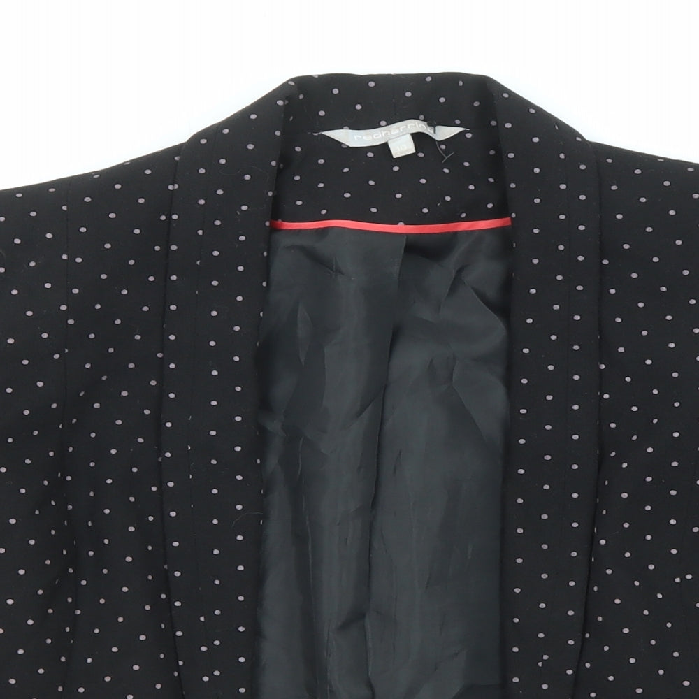 Red Herring Womens Black Polka Dot Jacket Blazer Size 10