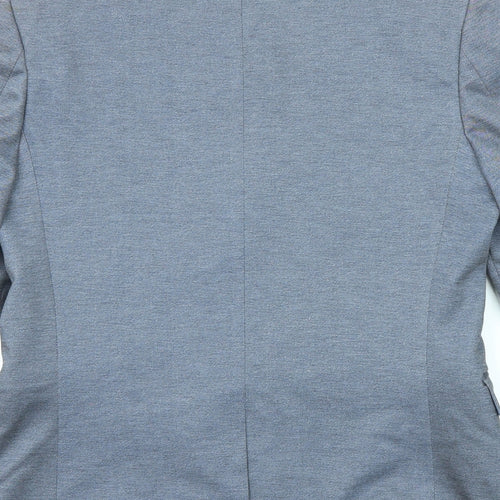 Topman Mens Blue Polyester Jacket Suit Size 38 Regular