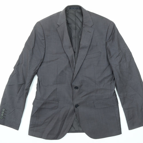 Paul Costelloe Mens Grey Wool Jacket Suit Jacket Size 40 Regular