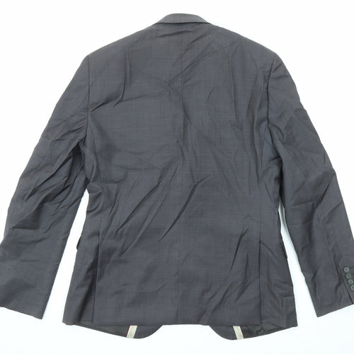 Paul Costelloe Mens Grey Wool Jacket Suit Jacket Size 40 Regular
