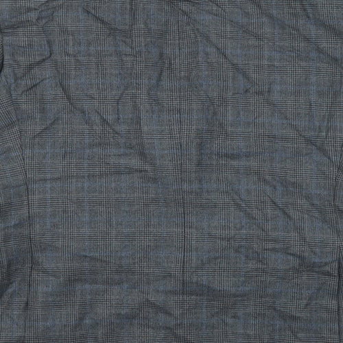 John Lewis Mens Grey Plaid Wool Jacket Suit Jacket Size 42 Regular