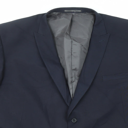 NEXT Mens Blue Polyester Tuxedo Suit Jacket Size 52 Regular