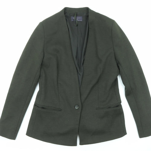 Marks and Spencer Womens Green Jacket Blazer Size 12 Button - Slim