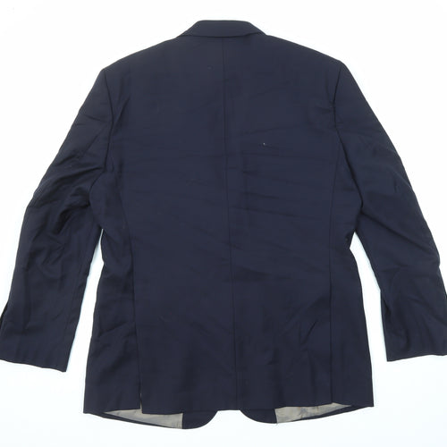 Samuel Windsor Mens Blue Wool Jacket Suit Jacket Size 42 Regular