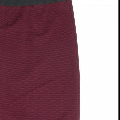 New Look Womens Purple Polyester Straight & Pencil Skirt Size 12