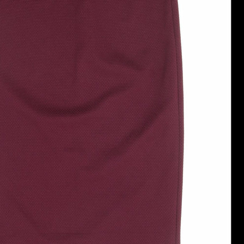 New Look Womens Purple Polyester Straight & Pencil Skirt Size 12