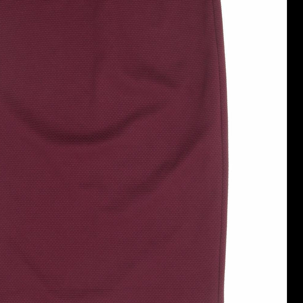 New Look Womens Purple Polyester Straight & Pencil Skirt Size 12