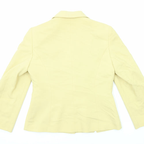 Anne Brooks Womens Yellow Jacket Blazer Size 12 Button