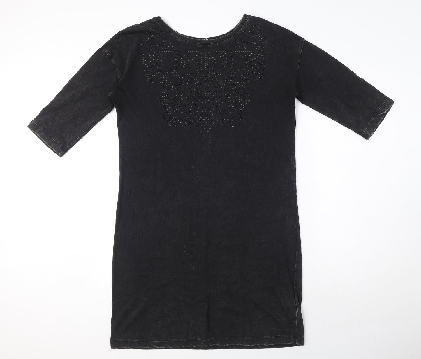 Garcia jeans Womens Black 100% Cotton A-Line Size S Round Neck Pullover