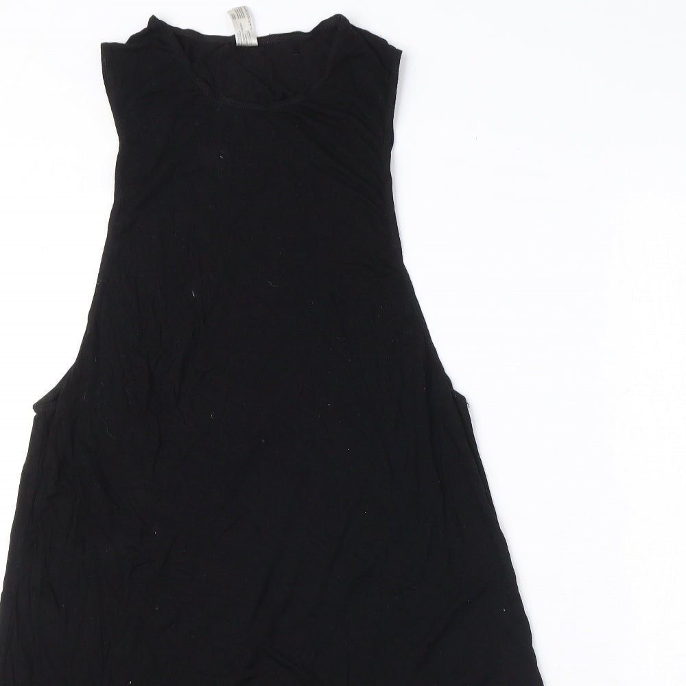American Apparel Womens Black Viscose A-Line Size S Round Neck Pullover