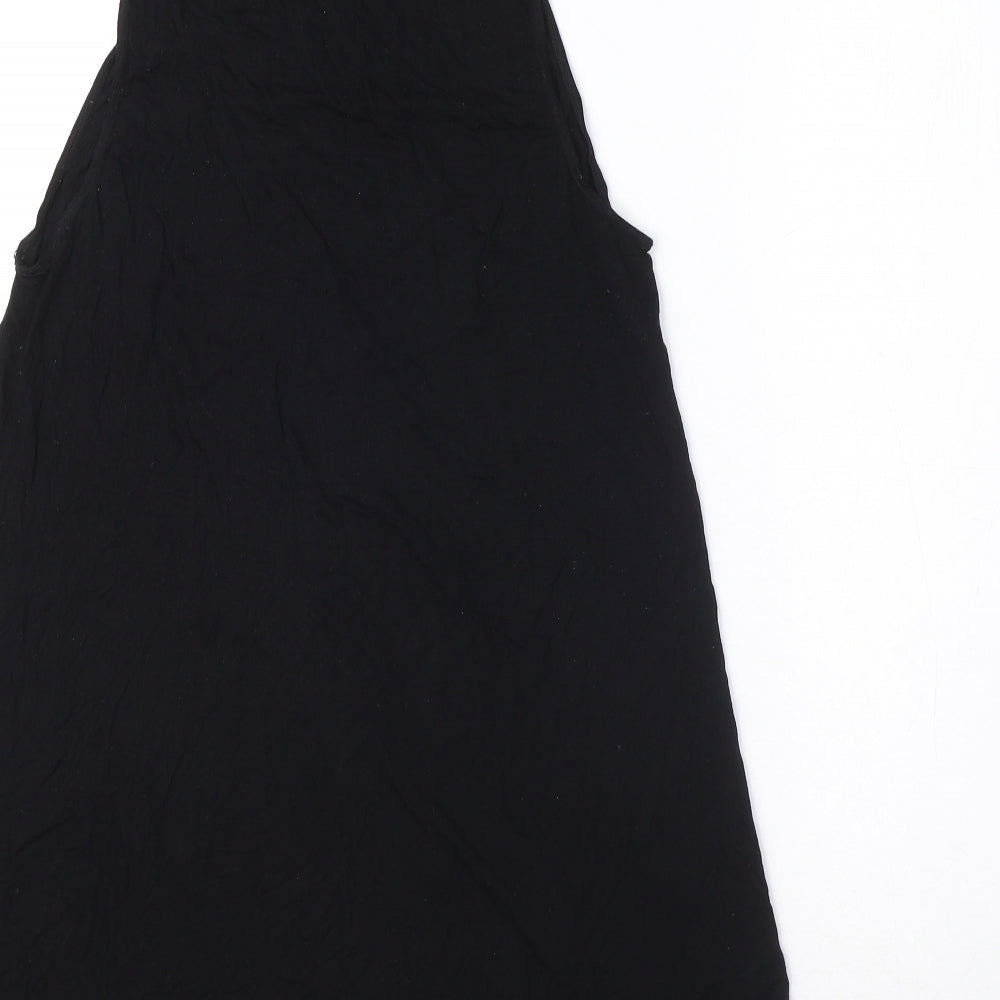 American Apparel Womens Black Viscose A-Line Size S Round Neck Pullover