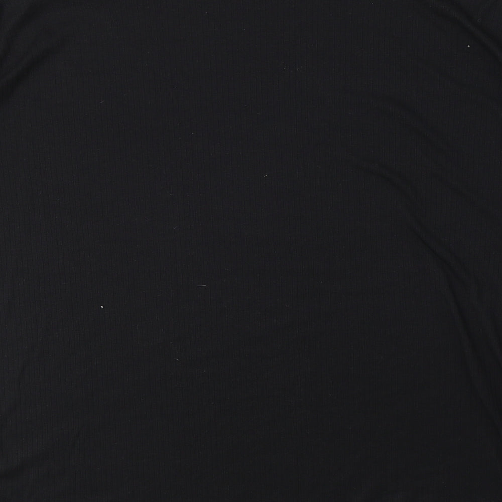 TOG24 Mens Black Polyester T-Shirt Size 2XL Round Neck