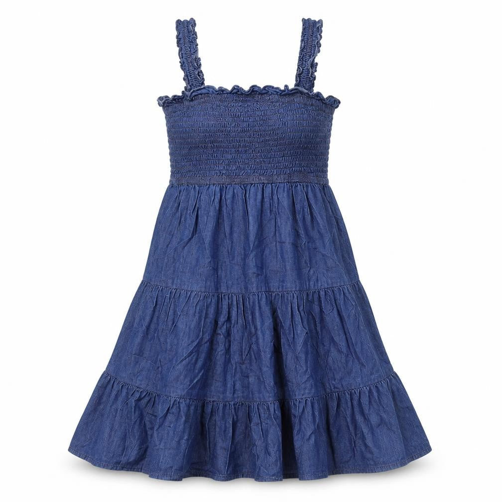 Rebellion Womens Blue 100% Cotton Tank Dress Size XS Square Neck Pullover