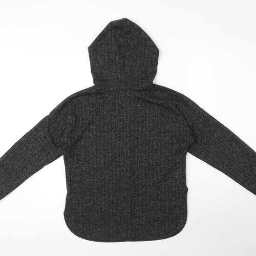 I SAW IT FIRST Womens Grey Polyester Pullover Hoodie Size 10 Pullover