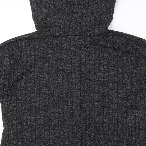 I SAW IT FIRST Womens Grey Polyester Pullover Hoodie Size 10 Pullover