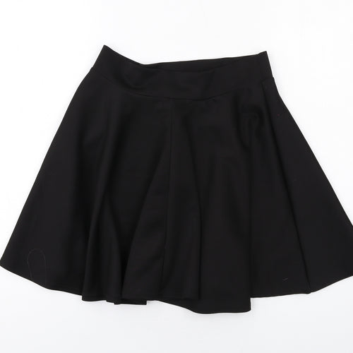 Pilot Womens Black Polyester Swing Skirt Size 8