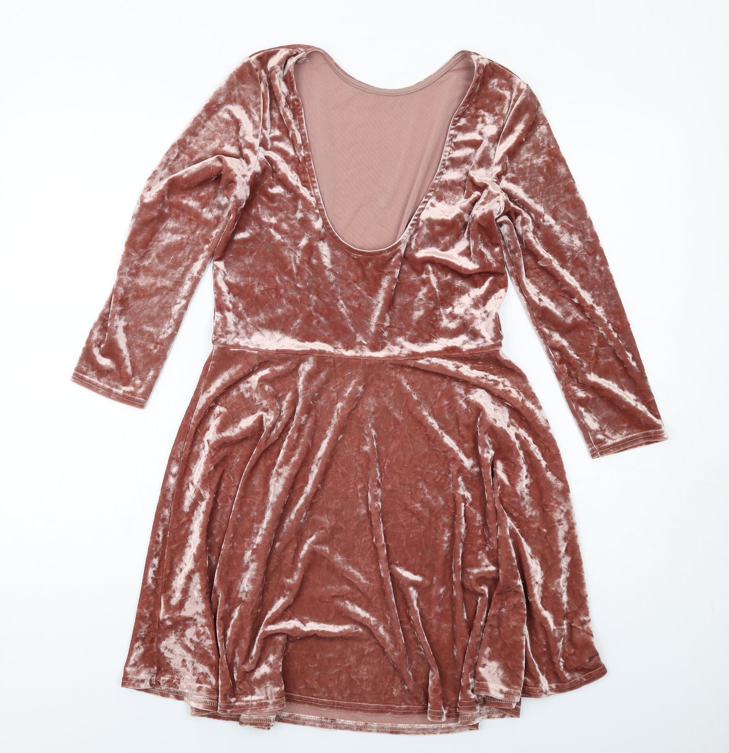 Topshop Womens Pink Polyester A-Line Size 10 Round Neck Pullover