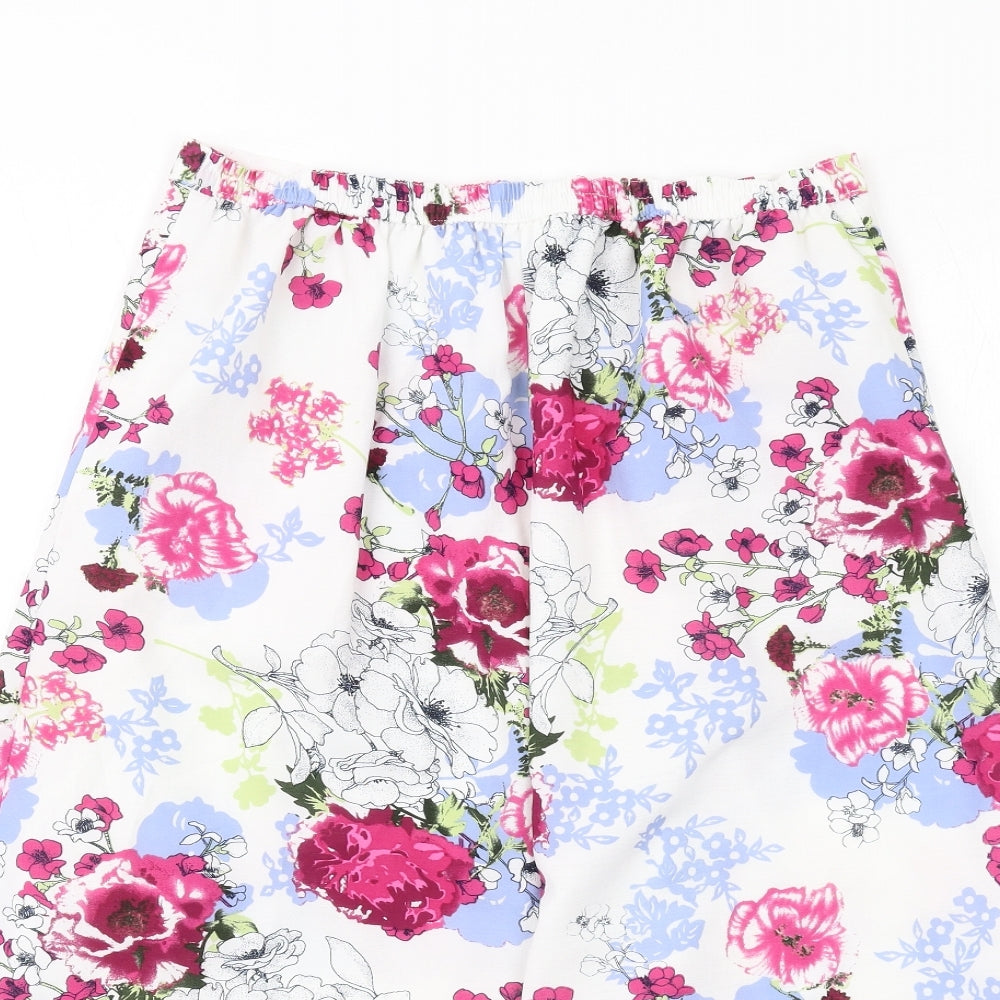 EWM Womens Multicoloured Floral Polyester A-Line Skirt Size 10