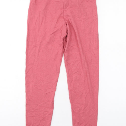 Missguided Womens Pink Cotton Carrot Leggings Size 8 L26 in