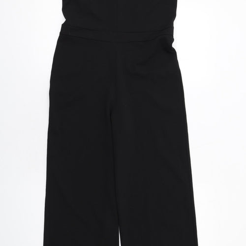 Lipsy Girls Black Polyester Jumpsuit One-Piece Size 13-14 Years L25 in Button