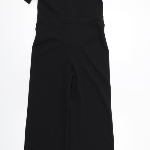 Lipsy Girls Black Polyester Jumpsuit One-Piece Size 13-14 Years L25 in Button