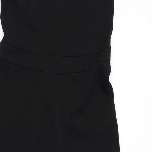 Lipsy Girls Black Polyester Jumpsuit One-Piece Size 13-14 Years L25 in Button