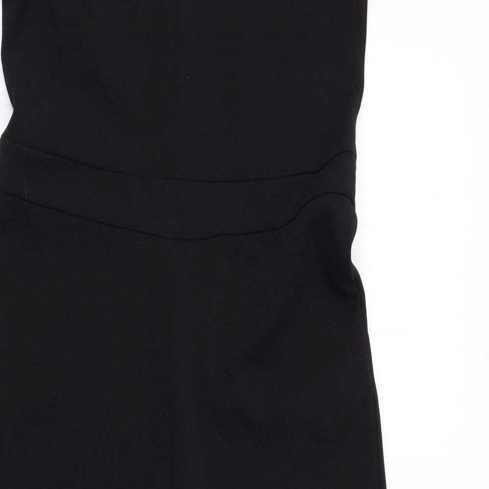 Lipsy Girls Black Polyester Jumpsuit One-Piece Size 13-14 Years L25 in Button