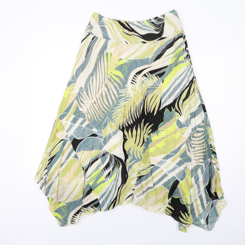 Principles Womens Multicoloured Geometric Cotton Swing Skirt Size 10