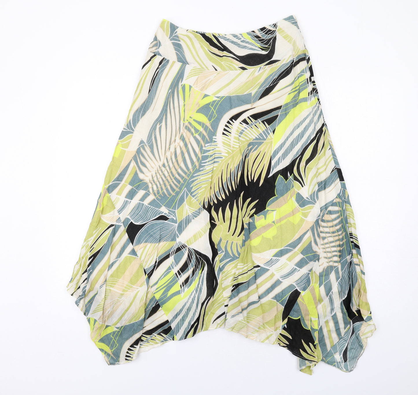 Principles Womens Multicoloured Geometric Cotton Swing Skirt Size 10